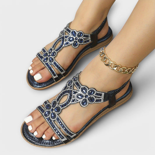 Blanca™ – Sandália Boho Crystal