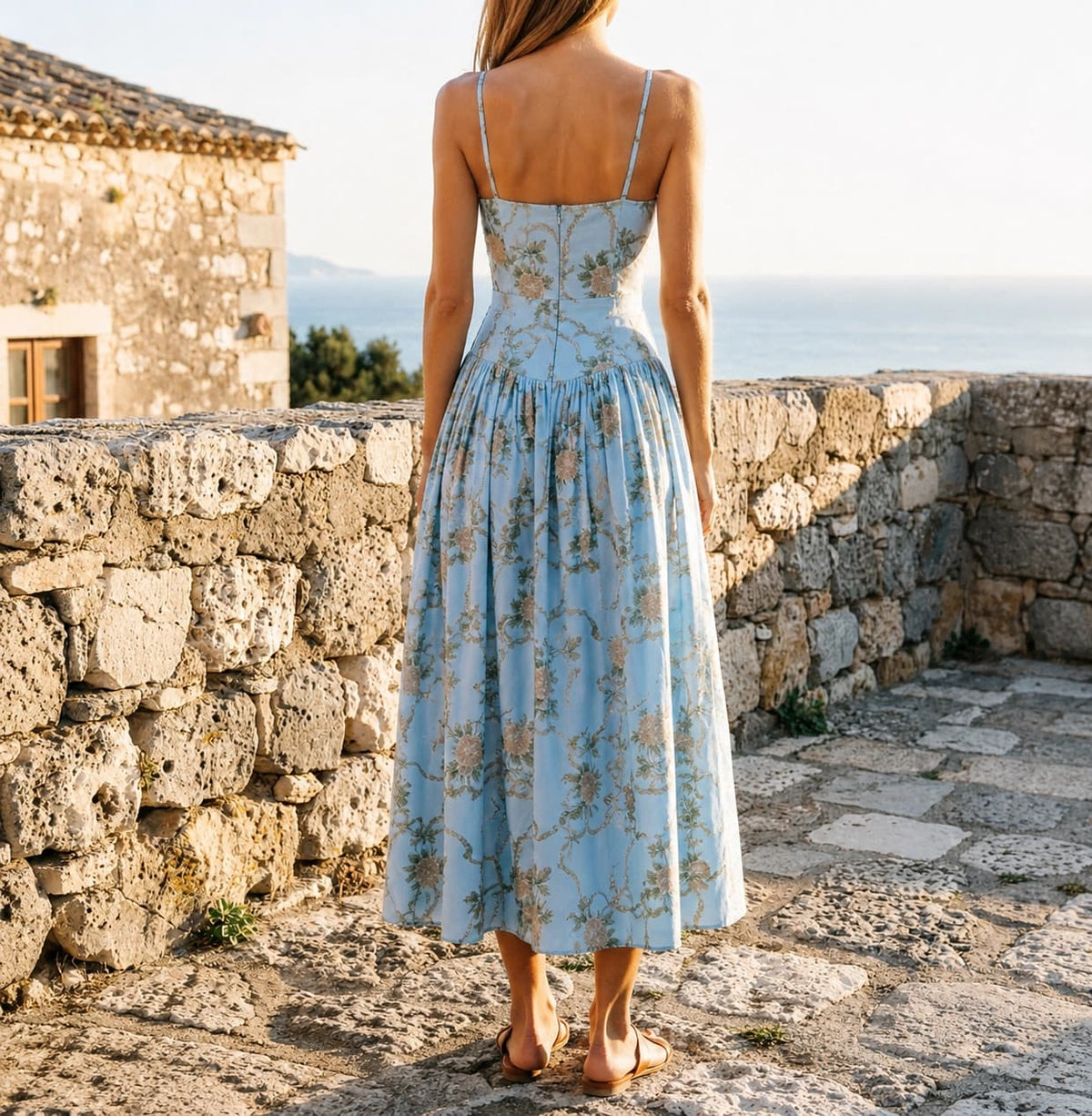 Greta | Vestido midi floral boho