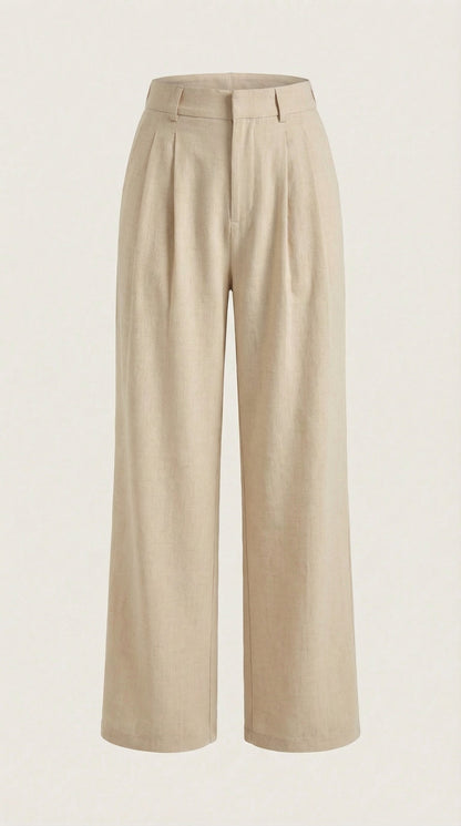 Pantalones Plisados de Cintura Alta Courtney