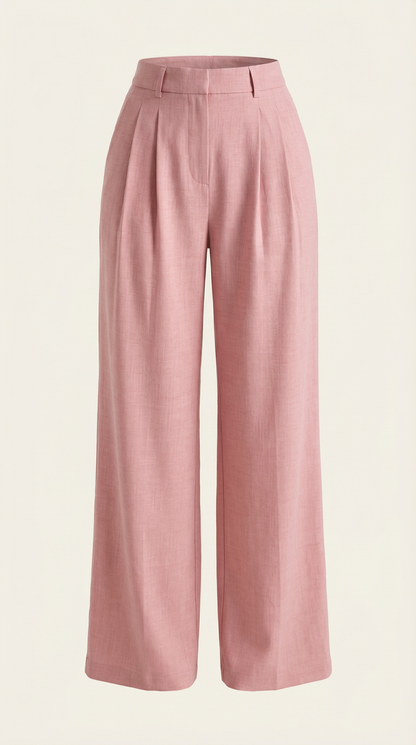 Pantalones Plisados de Cintura Alta Courtney
