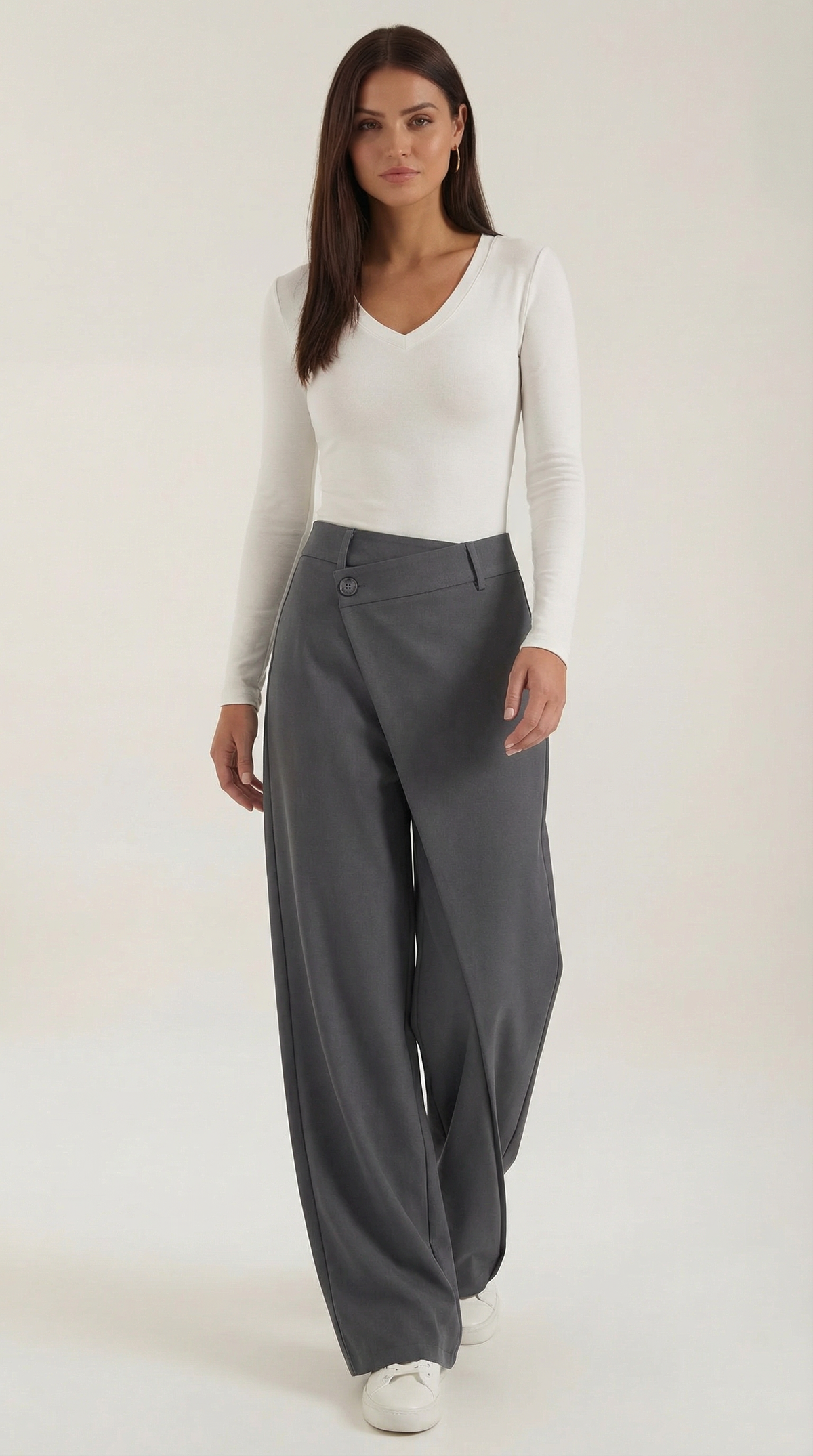 Asymmetric Denim Pants